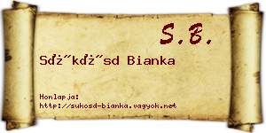 Sükösd Bianka névjegykártya